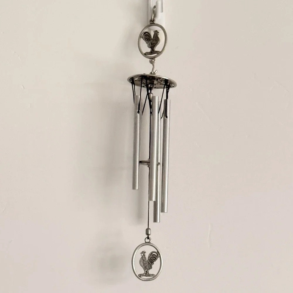 Whispering Winds Fine Pewter Windchimes Rooster Farmhouse 13